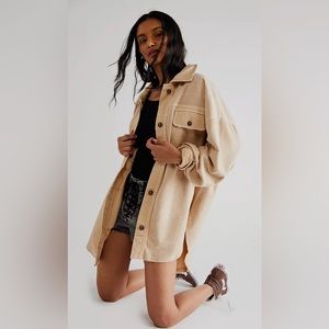 Nwt Free People Ruby Jacket In Mustard Seed
